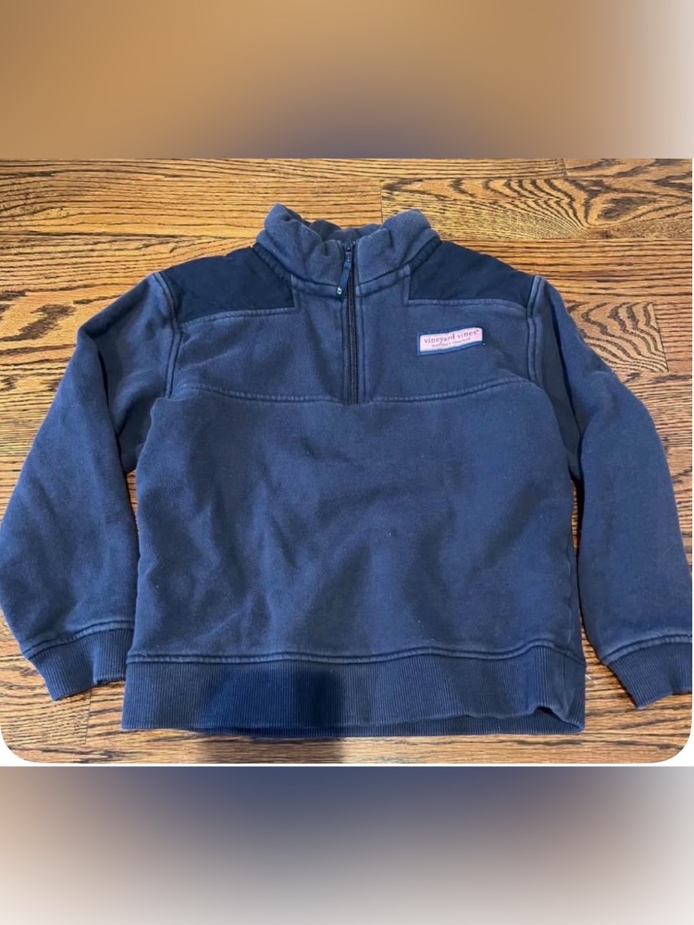 Vineyard Vines boys navy Shep Shirt quarter-zip pullover, size Small